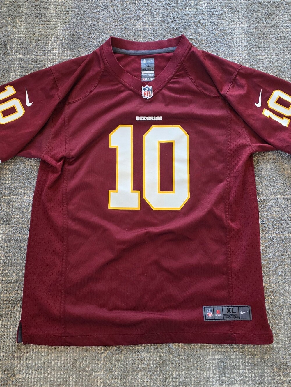 Washington Redskins Robert Griffin III Jersey Youth XL Nike On Field NFL Red #10